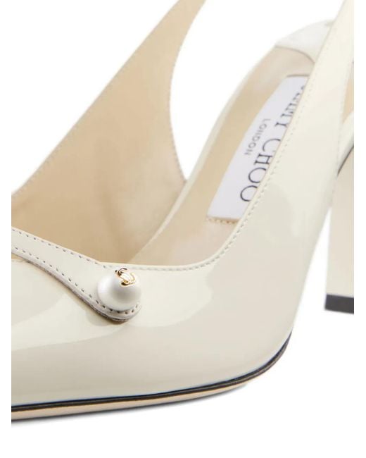 Pumps Amita Con Cinturino Posteriore 85Mm di Jimmy Choo in White