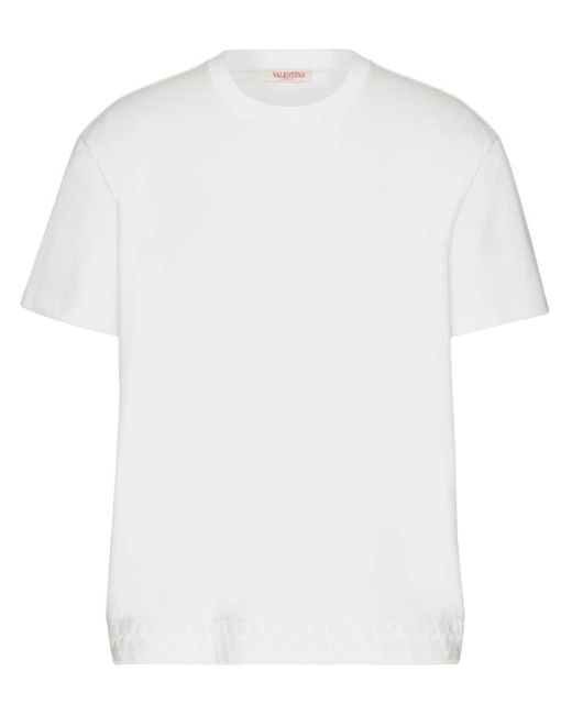 Valentino Garavani White Toile Iconographe Cotton T-shirt for men