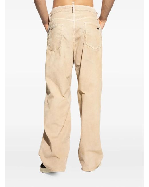 Pantalon En Velours Côtelé À Coupe Ample DSquared² pour homme en coloris Natural