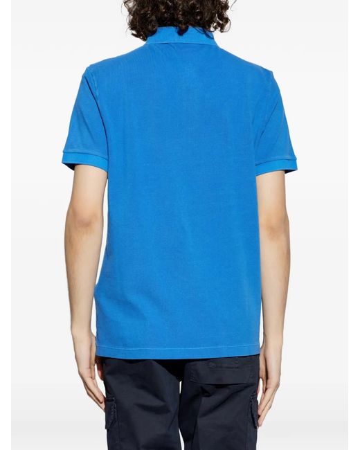 Stone Island Blue Short-Sleeve Polo Shirt for men