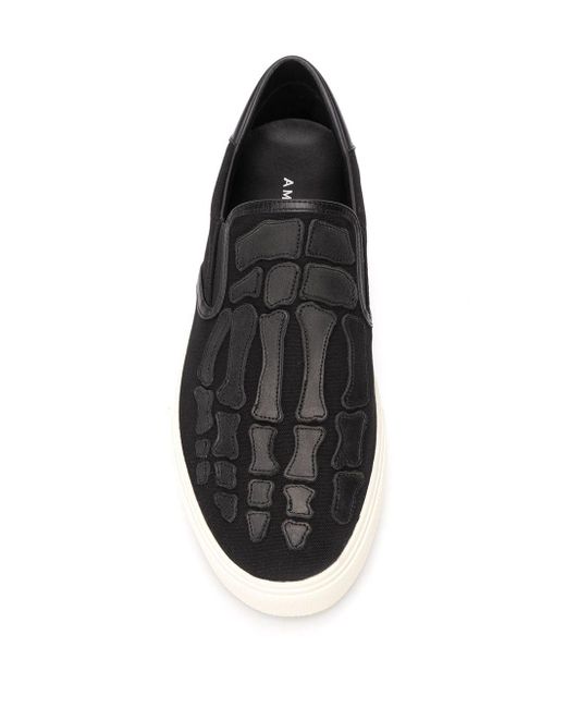 amiri skeleton slip on black