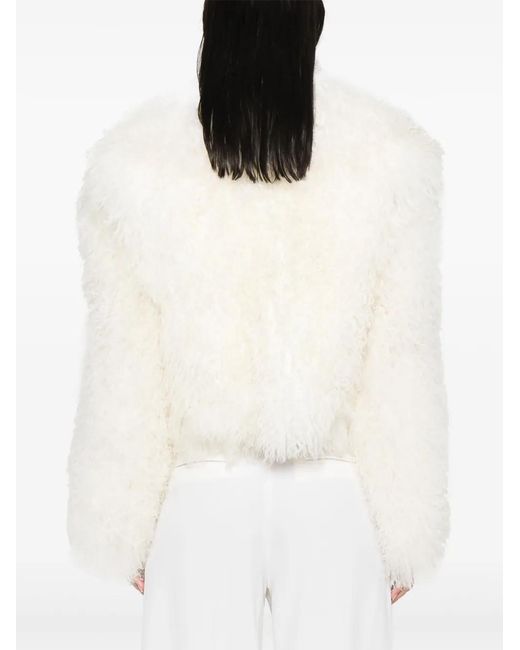Numerootto White Charlie Shearling Jacket
