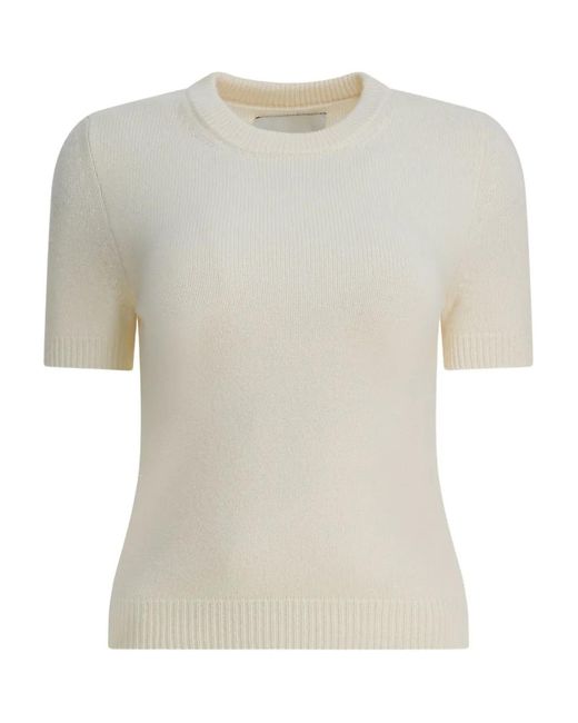 Sa Su Phi White Short-Sleeve Sweater