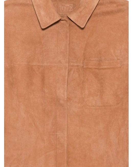 Desa Nineteenseventytwo Natural Button-Fastening Leather Jacket