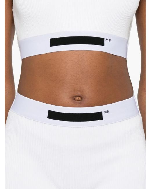 MEDEA White Logo-Detail Performance Shorts