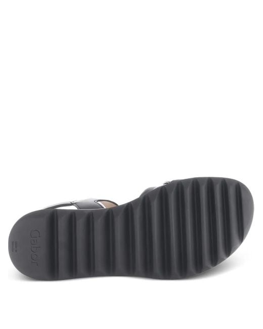 Gabor Black Cross-Strap Sandals