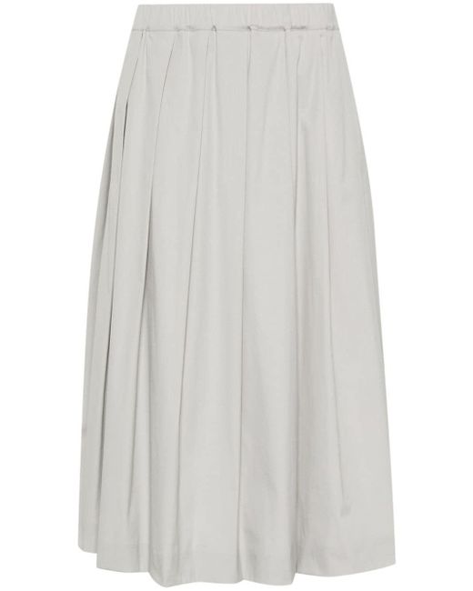 Fabiana Filippi White Pleat-detail Skirt