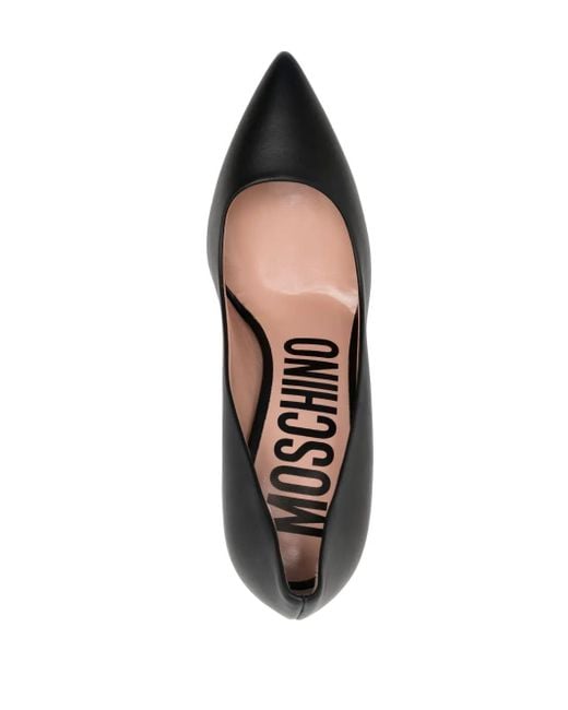Moschino Black 105Mm Wedge Heel Pumps