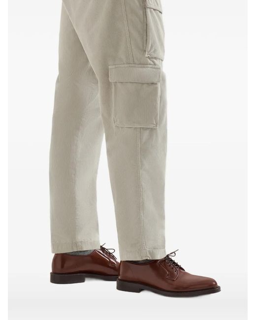 Brunello Cucinelli Brown Derbies À Talon Épais for men