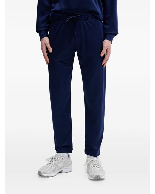 Adidas Blue Logo-Print Crew-Neck Tracksuit for men