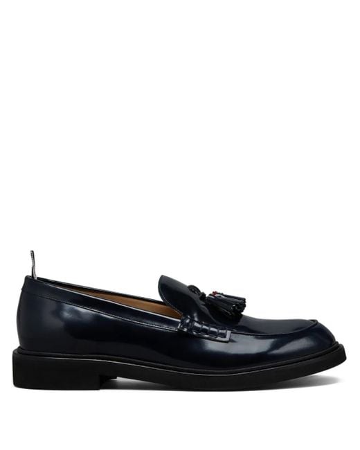 Thom Browne メンズ ブラック レザーローファー Thom Browne メンズ ブラック レザーローファー