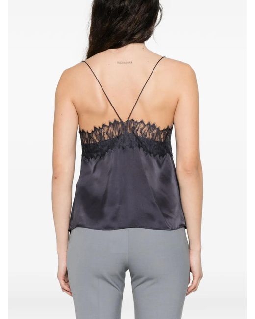IRO Blue Newin Lace Strap Top
