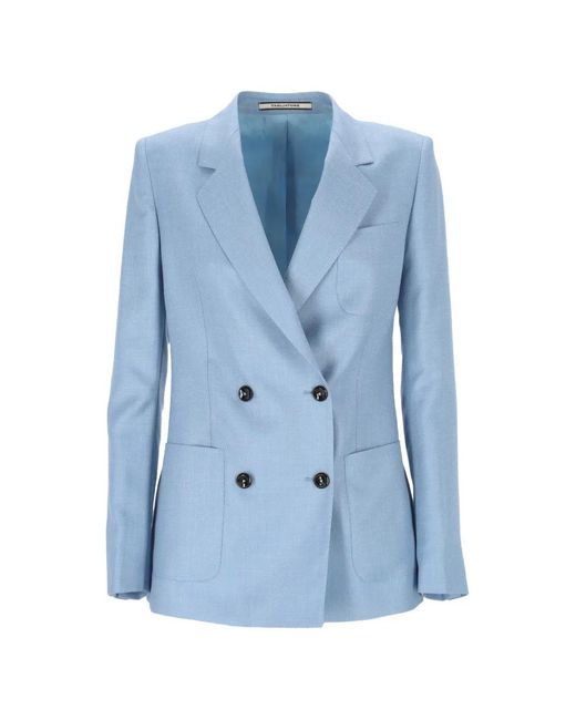 Tagliatore Blue Nayade Double-Breasted Blazer