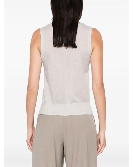 St. Agni White Button Vest