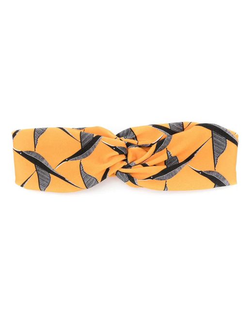 Lygia & Nanny Metallic Graphic-print Twisted Headband