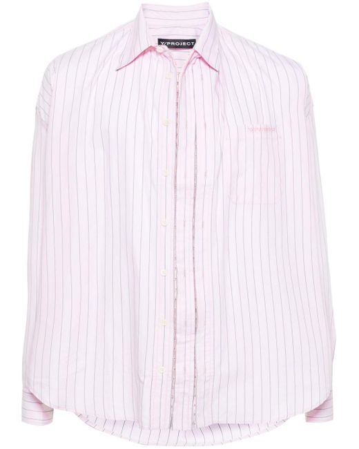 Camisa a rayas Y. Project de color Pink