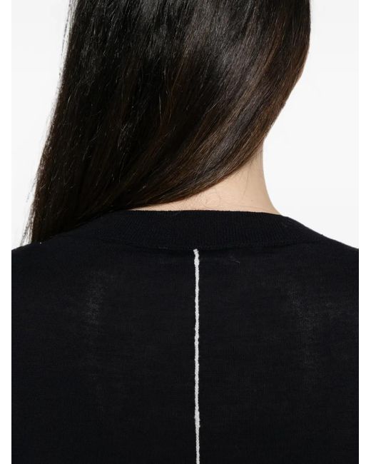 Liviana Conti Black Contrast-Stitch Sweater