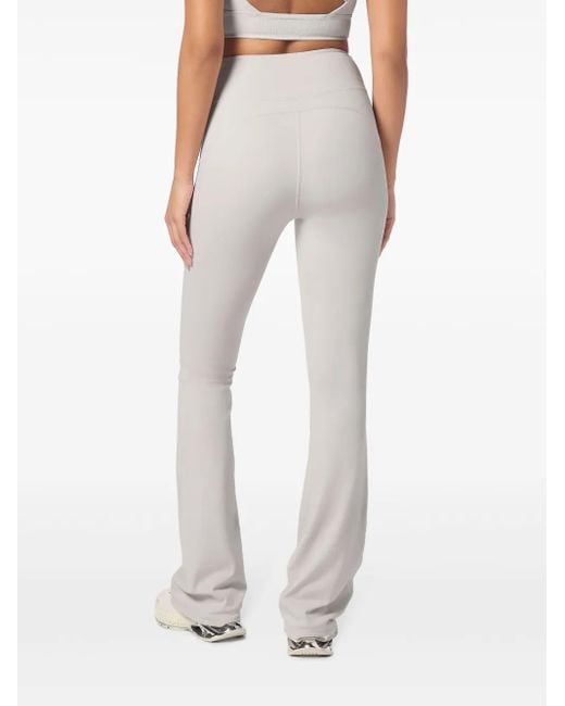 Philipp Plein White Logo Bootcut Leggings