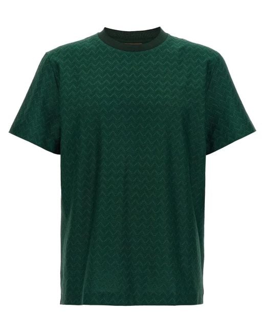 Camiseta con motivo en zigzag Missoni de hombre de color Green