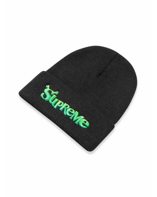 Supreme Green X Shrek Logo Beanie