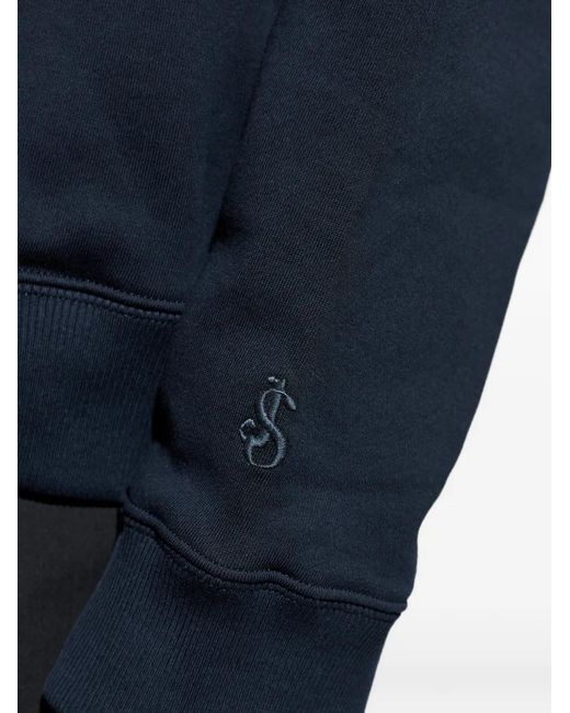 Jil Sander Blue Zip-Up Hoodie for men
