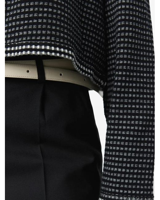 mfpen Black Cropped Check Polo