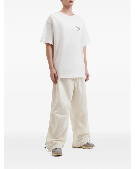 FIVE CM White Drawstring Trousers for men