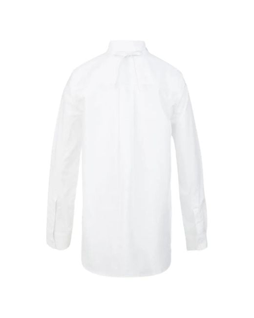 Pushbutton White Cut-Out Shirt