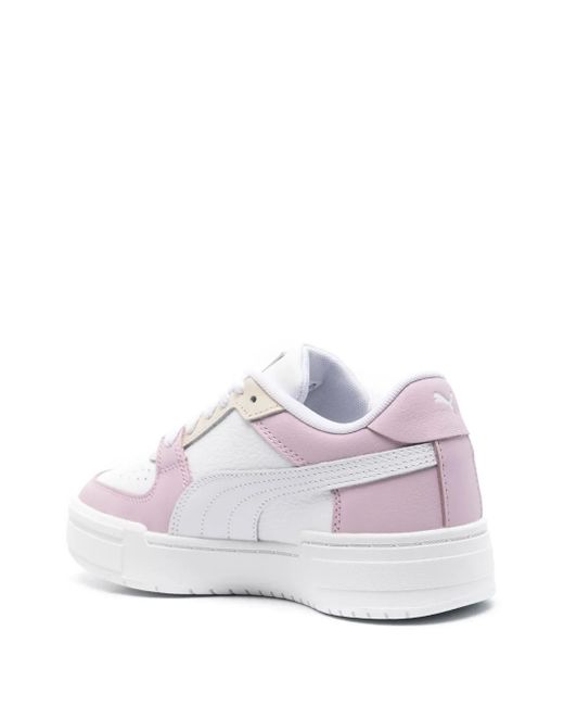 PUMA White Logo-Patch Sneakers