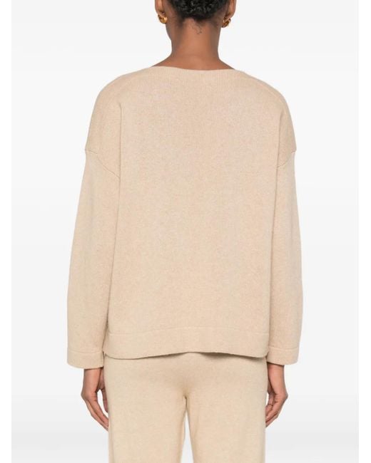 SERGIO MORETTI FIRENZE Natural Boat-Neck Sweater