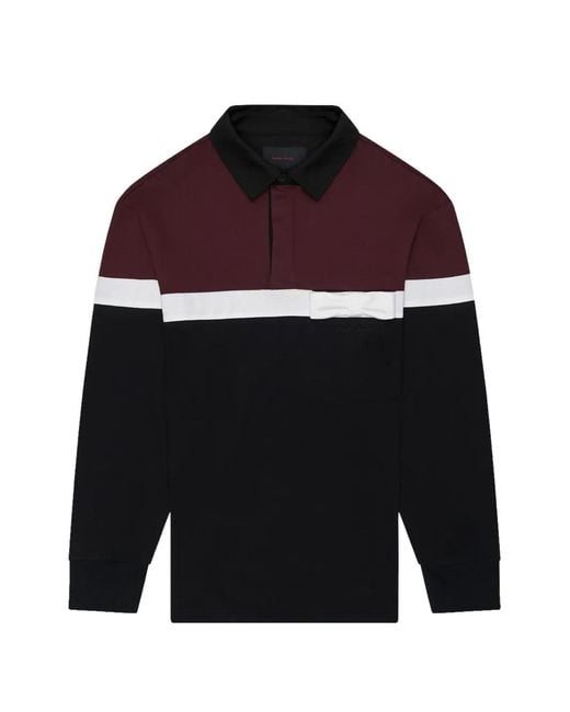 Simone Rocha Red Striped-Pattern Cotton Polo Shirt for men