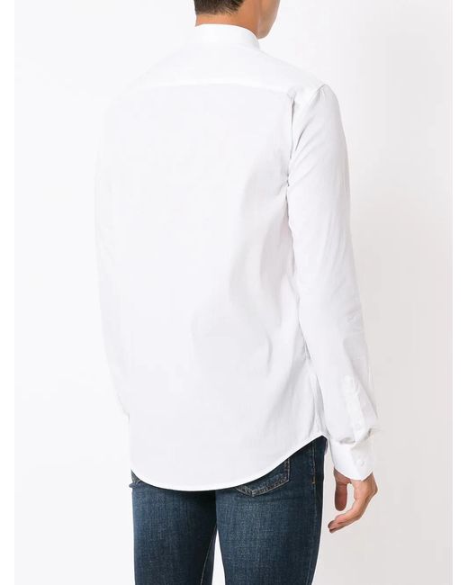 ARMANI EXCHANGE White Slim-Cut Button-Up Shirt for men