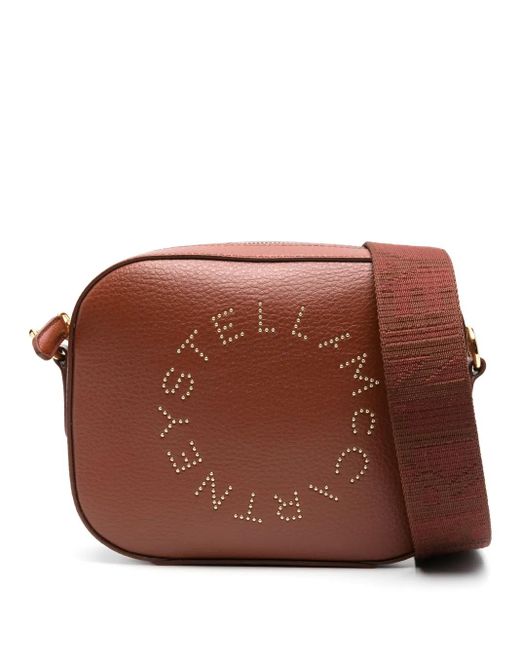 Stella McCartney Brown Logo Cross Body Bag