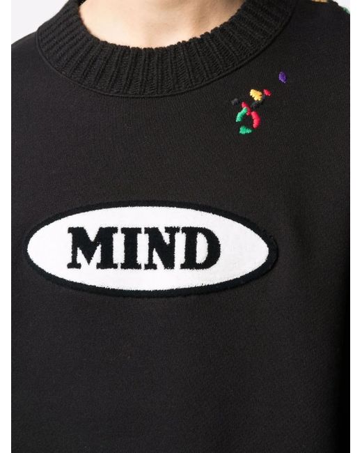 Palm Angels Black X Missoni Patch-Detail Crew-Neck Jumper for men