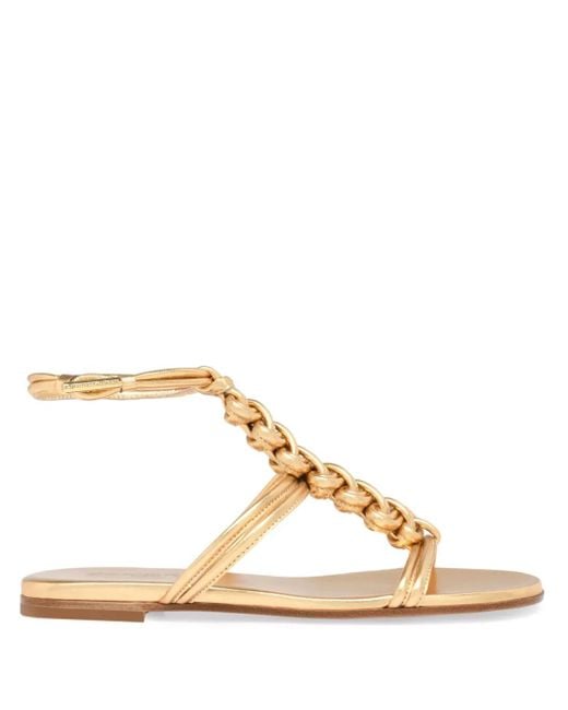 Gianvito Rossi Metallic Knitted Cardi Button