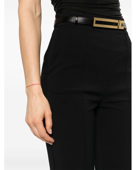 Pantalon évasé à ceinture détachable Elisabetta Franchi en coloris Black
