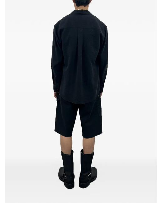 TONYWACK Black Buttoned Pocket Shirt for men