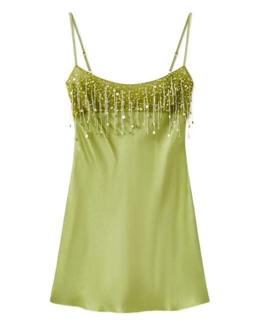 Asta Resort Women's Green Yasmin Hand Beaded Mini Dress