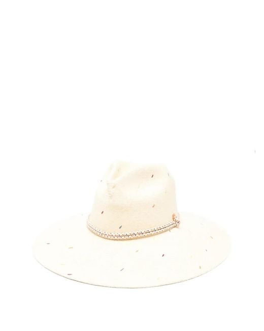 Zimmermann White Embroidered Panama Hat