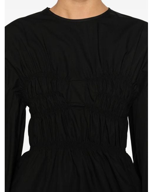 CECILIE BAHNSEN Black Long Sleeve Stitch Top