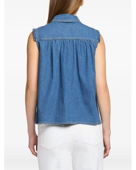 Cinq À Sept Blue Florance Denim Top