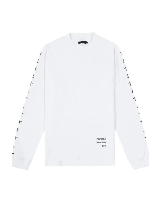 Sudadera con detalle de cruz RTA de hombre de color White