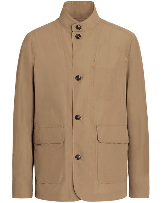Zegna Brown Tailored Cotton-blend Chore Jacket for men