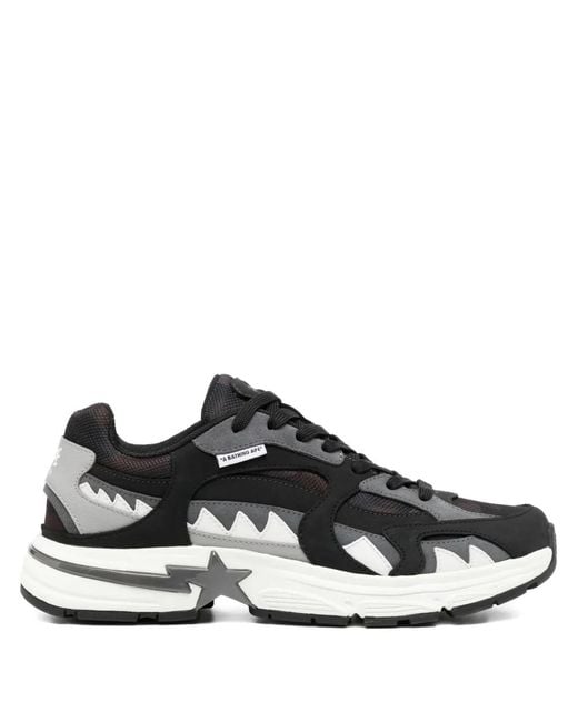 A Bathing Ape Black Star-Embellished Trainers for men