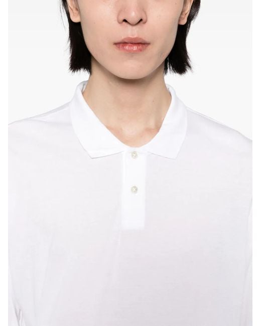 James Perse White Luxe Lotus Polo Shirt for men