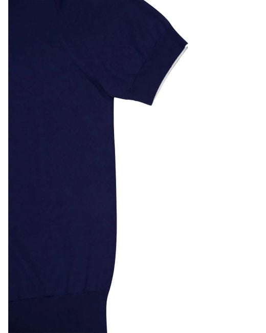 Polo con bolsillo en el pecho Brunello Cucinelli de hombre de color Blue