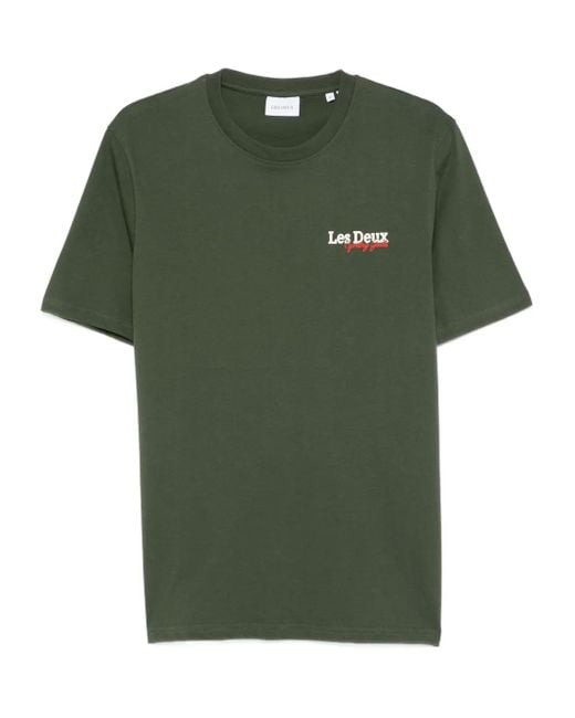Les Deux Racing T-Shirt Aus Bio-Baumwolle in Green für Herren