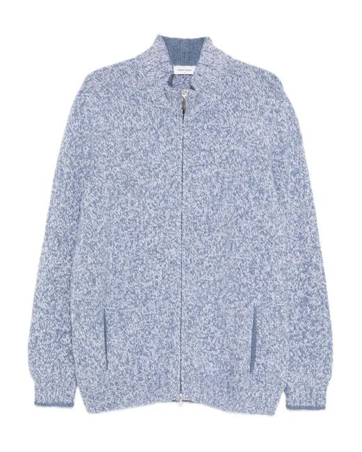 Cardigan En Laine À Design Moucheté Gran Sasso pour homme en coloris Blue