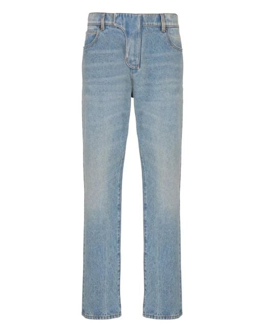メンズ Balmain ストレートジーンズ Blue