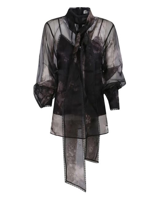 Zimmermann Black "Hypnotic" Pussybow Blouse